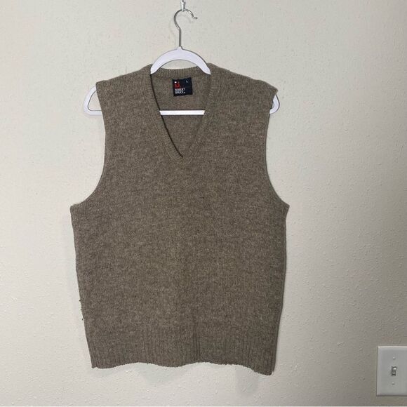Robert Bruce 100% Wool V-Neck Knit Sweater Vest Men's Size Large - Picture 2 of 13